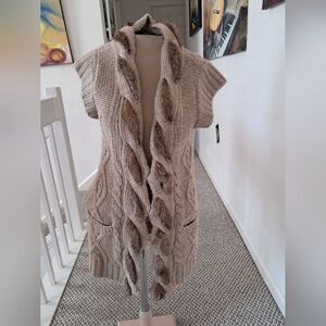 Leifsdottir Anthropologie Vest Women's Small S Wool Alpaca Fall Winter Warm Knit